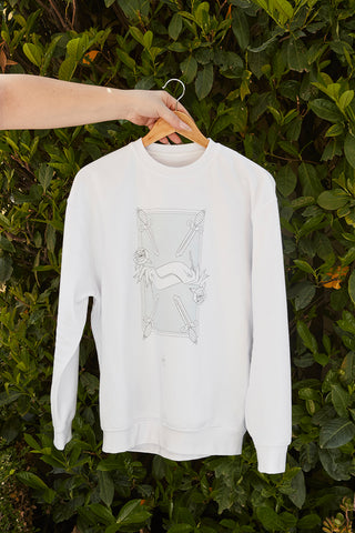 "Partenope collection FOUR OF SWORDS" Unisex cotton sweatshirt