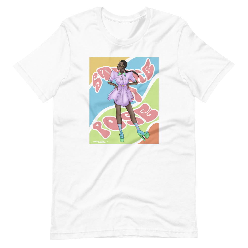 "STRIKE A POSE" Unisex Short Sleeve cotton T-shirt