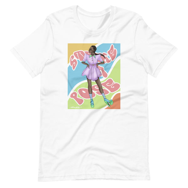 "STRIKE A POSE" Unisex Short Sleeve cotton T-shirt