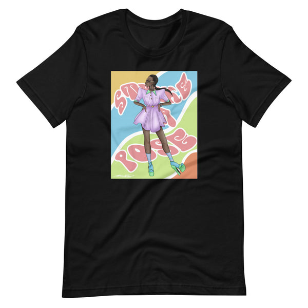 "STRIKE A POSE" Unisex Short Sleeve cotton T-shirt