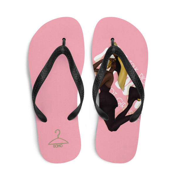 "I'M DOING HOT GIRL S**T" PINK Rubber flip flop