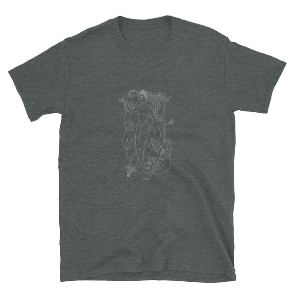 "Partenope collection ACE OF SWORDS" short sleeve cotton black T-Shirt