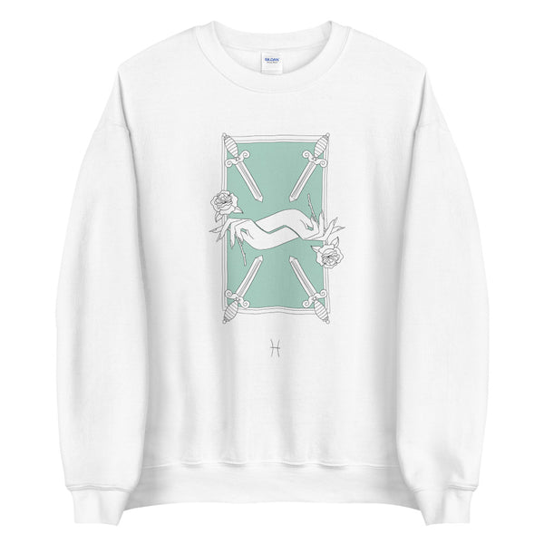 "Partenope collection FOUR OF SWORDS" Unisex cotton sweatshirt